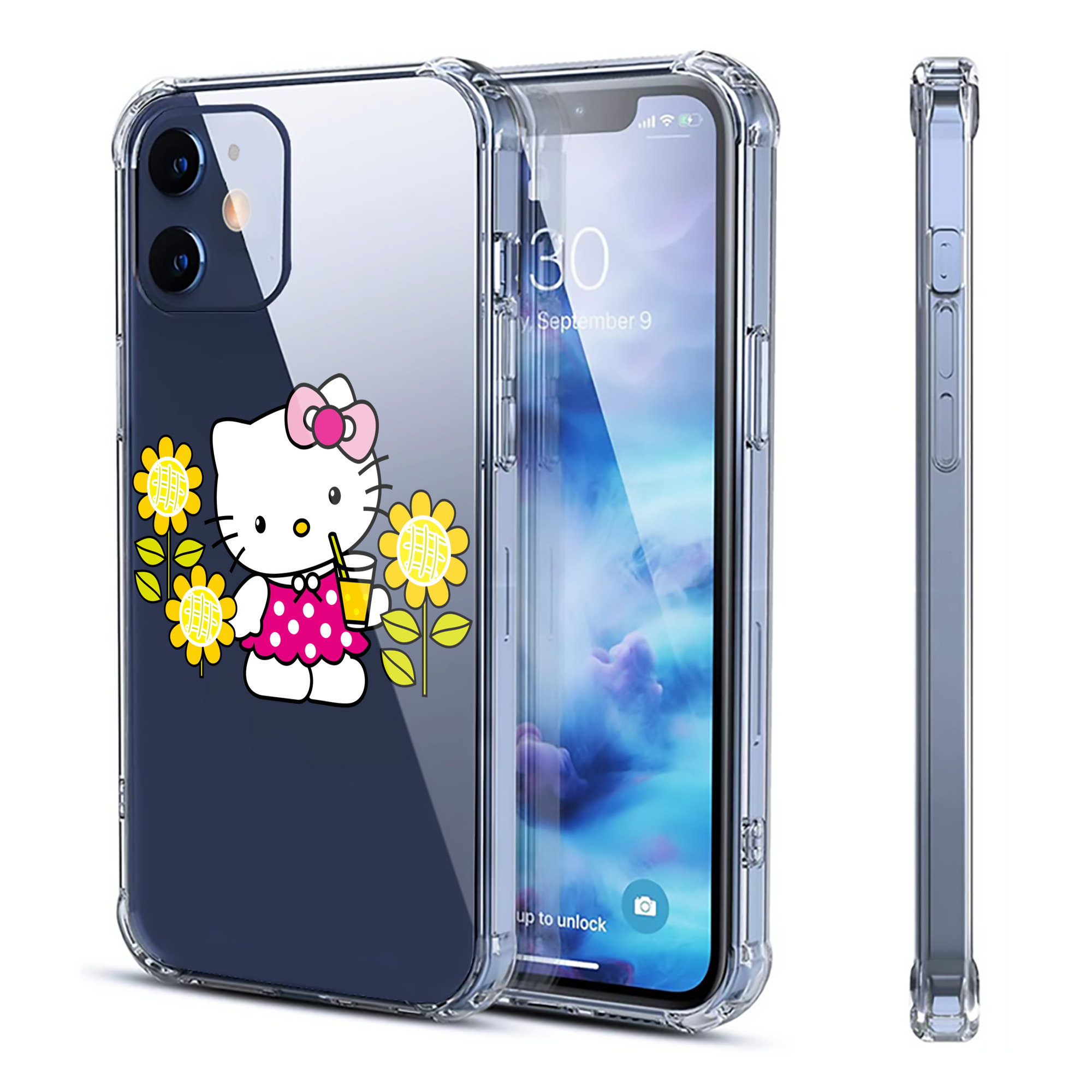 （画像用） Hello Kitty ハローキティ 【iPhone 12シリーズ対応】透明スマホケース（クリアソフトケース）
